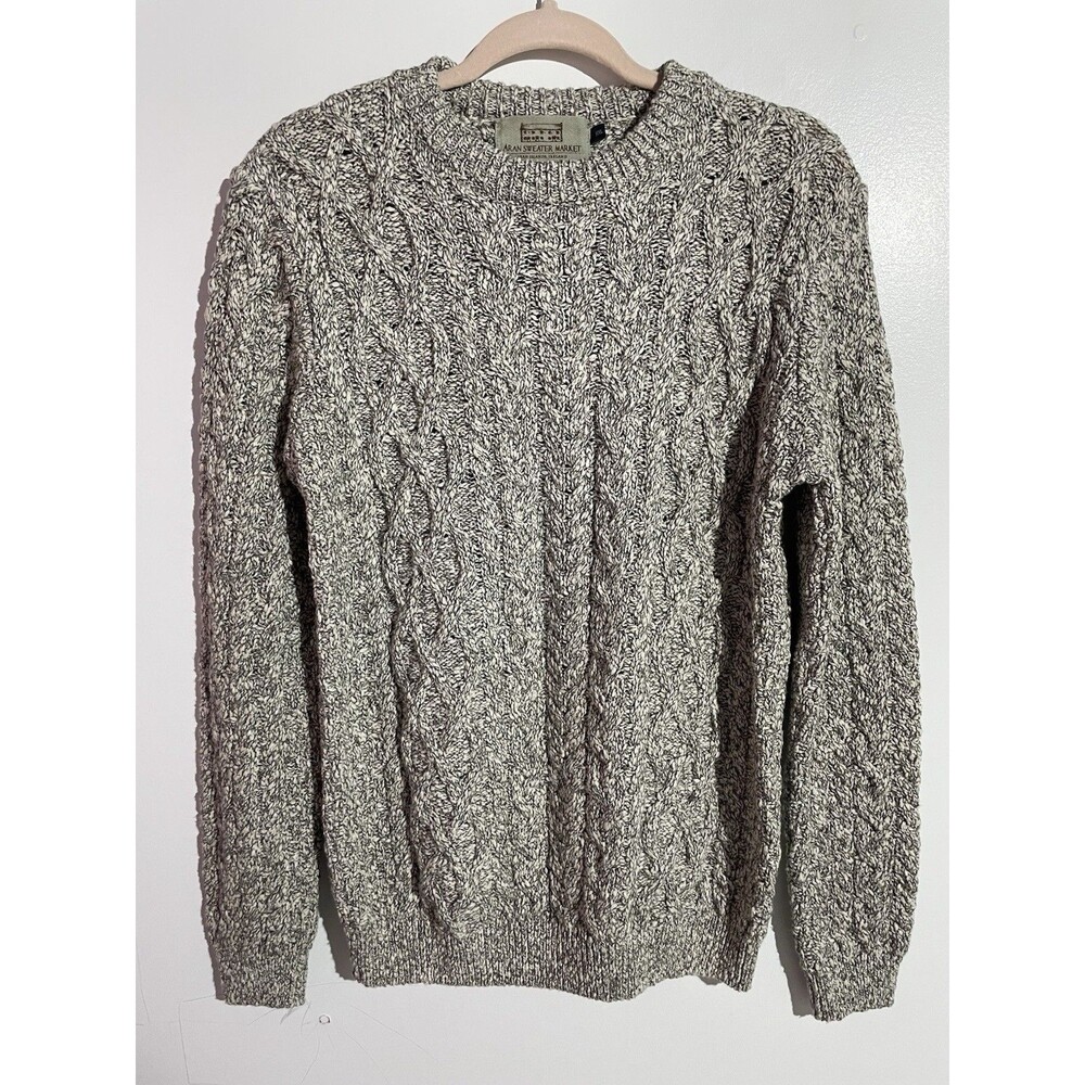 Aran Sweater Market Womens XXL Fisherman Cable Knit Thick Preppy Chunky Ireland‎